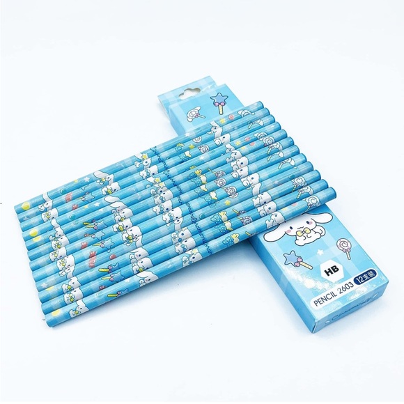 SANRIO HELLO KITTY PENCIL CASE FILLED 6 pencils ✏️ ✏️✏️✏️✏️✏️✏️✏️✏️ - Picture 9 of 12